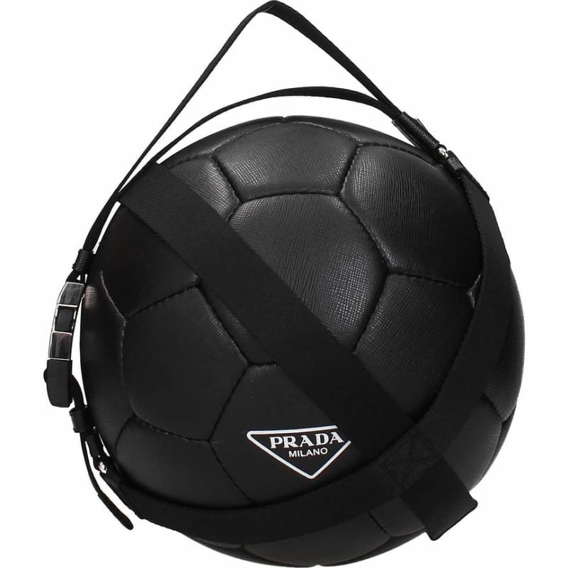 【義大利直送】全新品 Prada 禮品創意足球男士皮革黑色-2