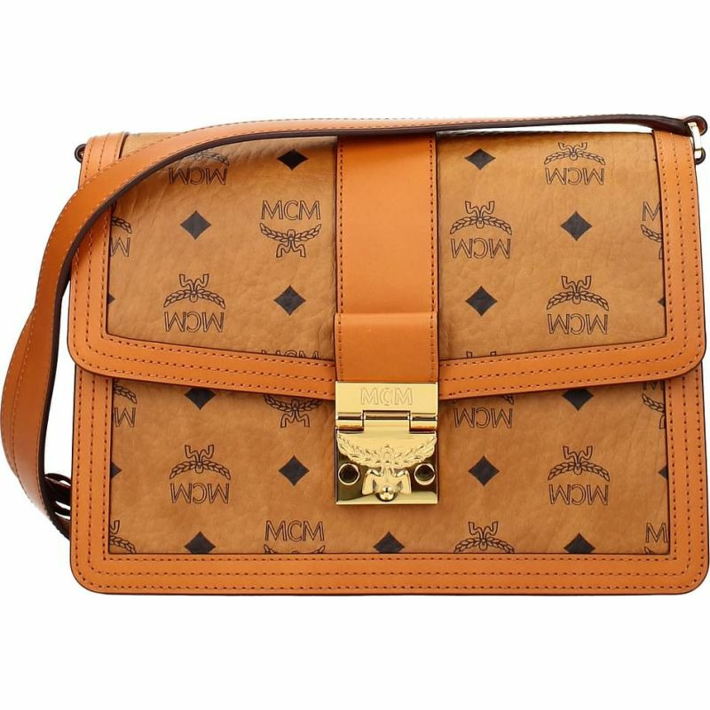 【義大利直送】全新品 Mcm 斜挎包女士皮革棕色干邑色-0