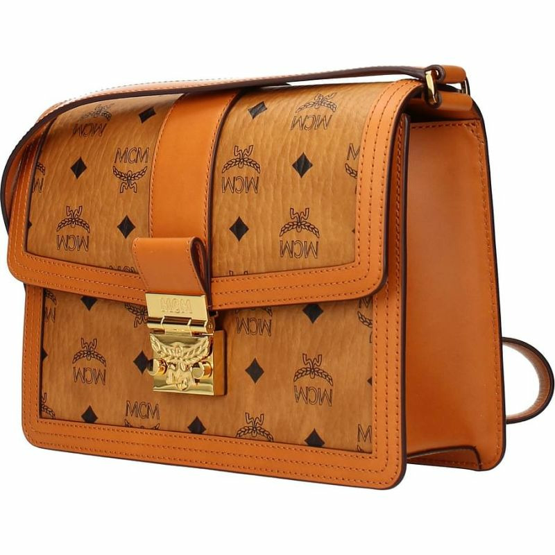 【義大利直送】全新品 Mcm 斜挎包女士皮革棕色干邑色-1