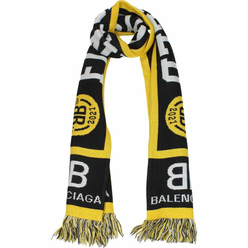 【義大利直送】全新品 Balenciaga 圍巾 the simpson men acrylic black yellow-0