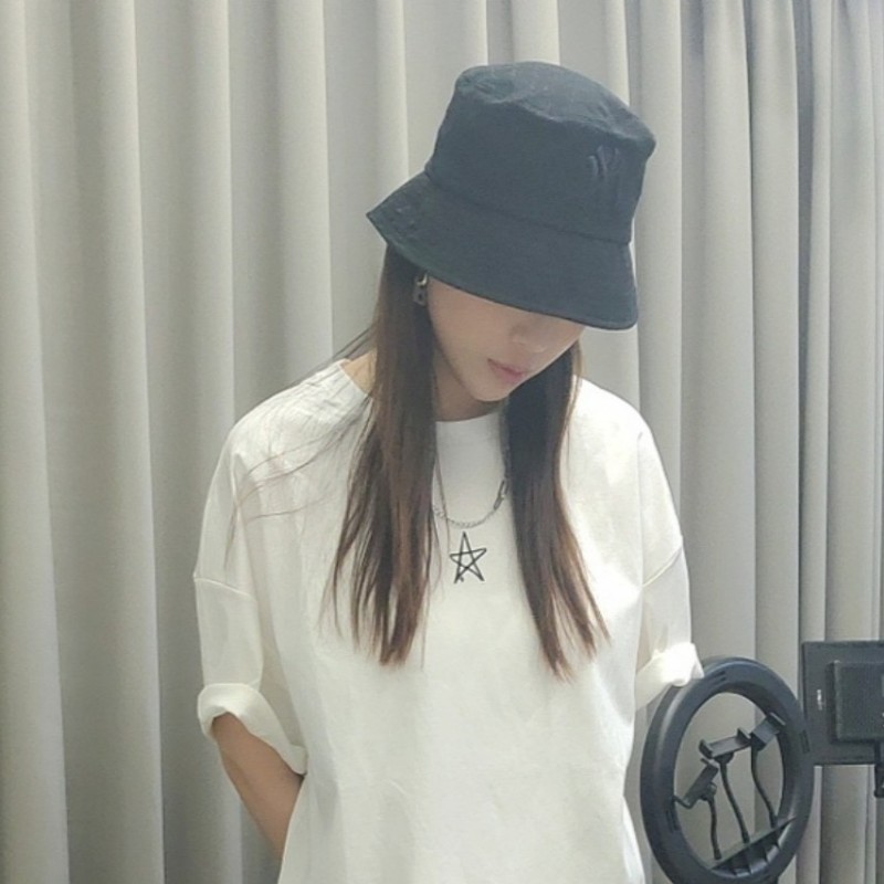 二手正品極美【MLB】黑色滿版NY刺繡漁夫帽 紐約洋基隊-10