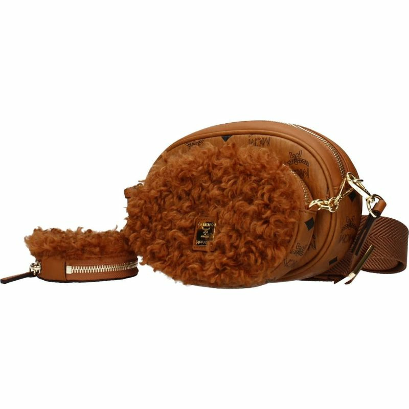 【義大利直送】全新品 Mcm 斜挎包女士皮革棕色干邑色-0