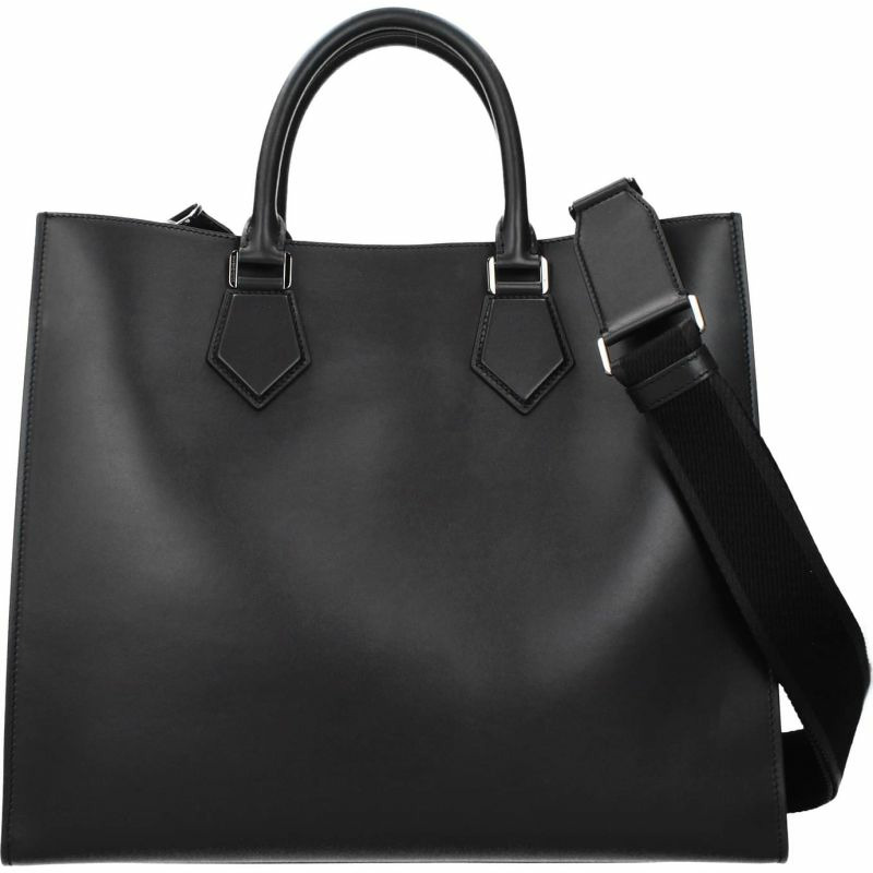 【義大利直送】全新品 Dolce&gabbana 手提包邊緣男士皮革黑色-2