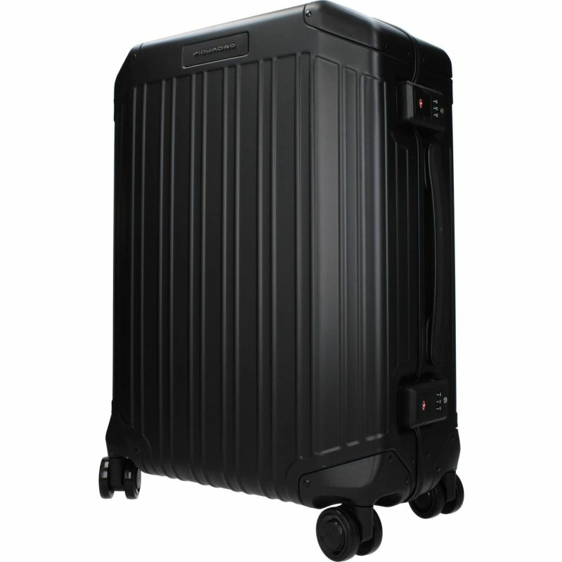 【義大利直送】全新品 Piquadro 帶輪行李艙 37l 男士鋁黑色-1