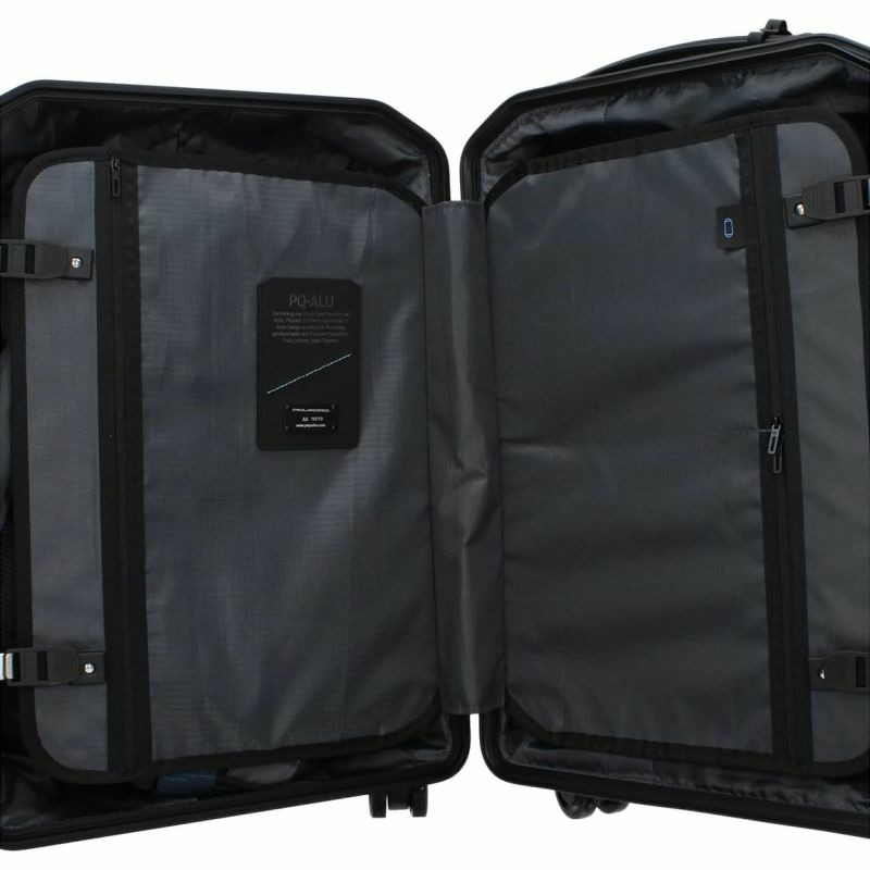 【義大利直送】全新品 Piquadro 帶輪行李艙 37l 男士鋁黑色-3