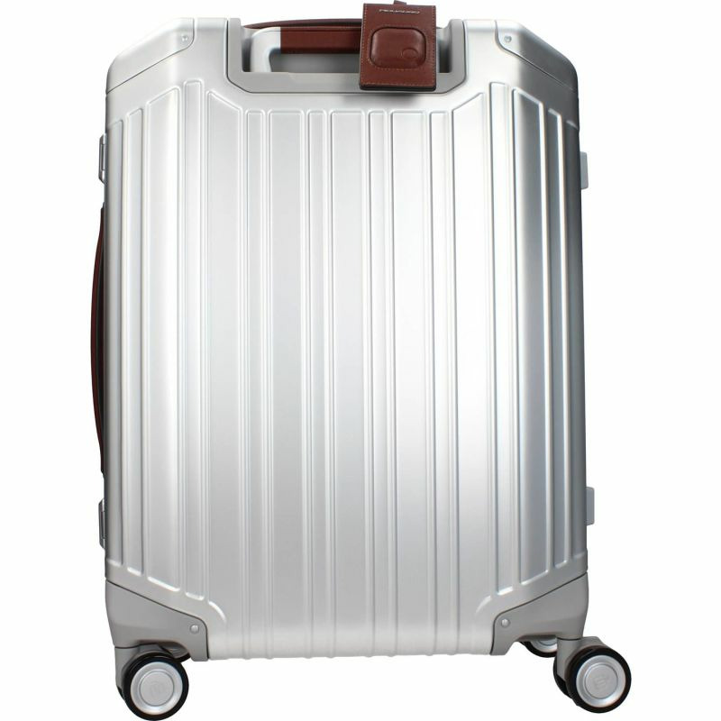 【義大利直送】全新品 Piquadro 帶輪行李艙 37l 男士金屬灰色皮革-1