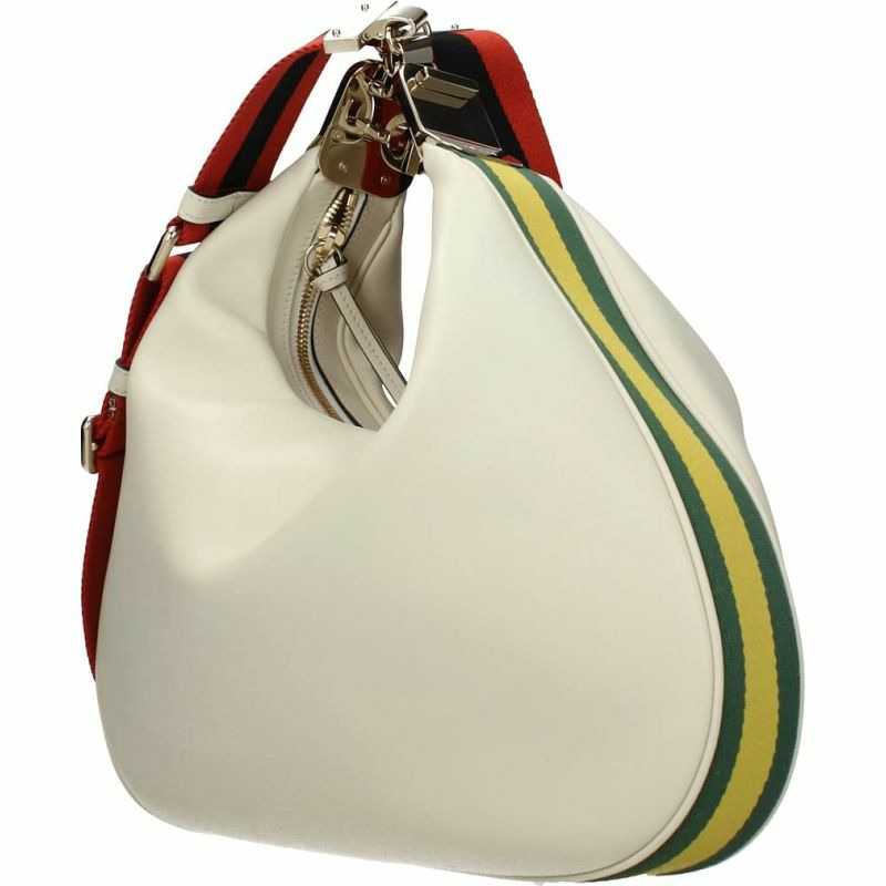 【義大利直送】全新品 Gucci 單肩包女士皮革白色灰白色-1