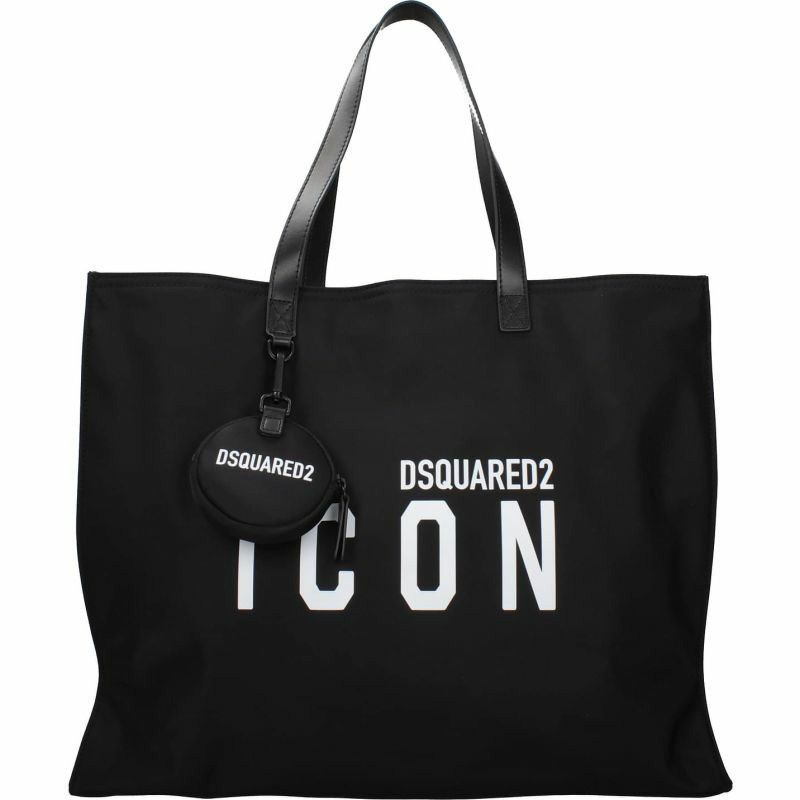 【義大利直送】全新品 Dsquared2 單肩包圖標女士面料黑色黑色-0