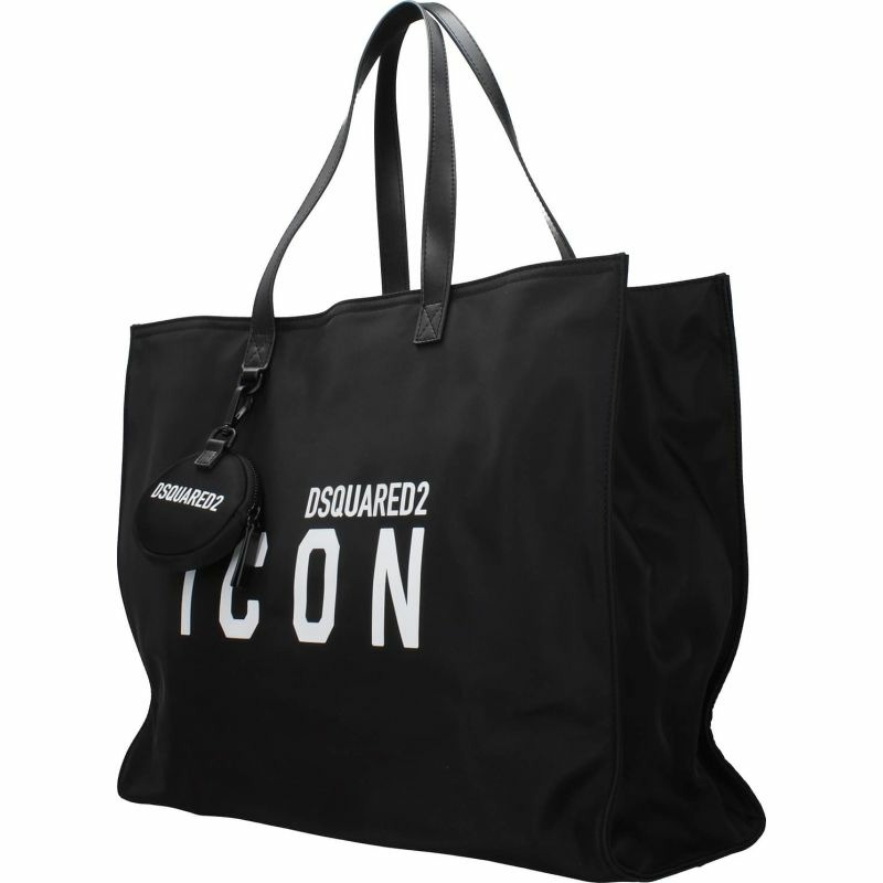 【義大利直送】全新品 Dsquared2 單肩包圖標女士面料黑色黑色-2