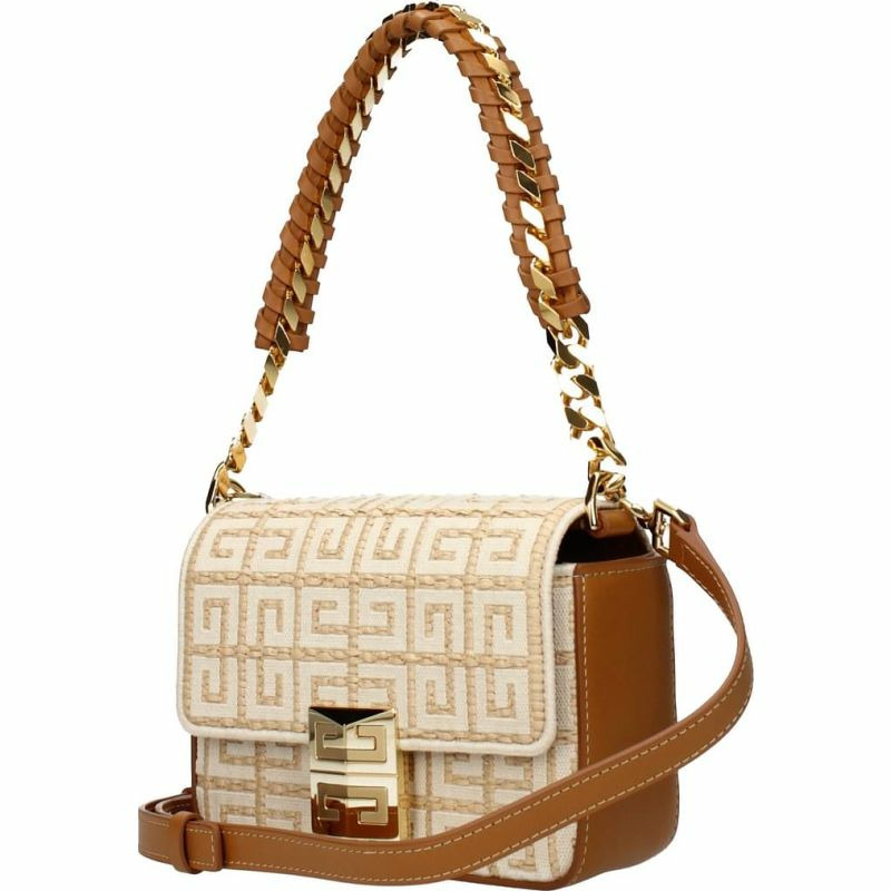 【義大利直送】全新品 Givenchy 手袋 4g 女士面料米色棕色-1