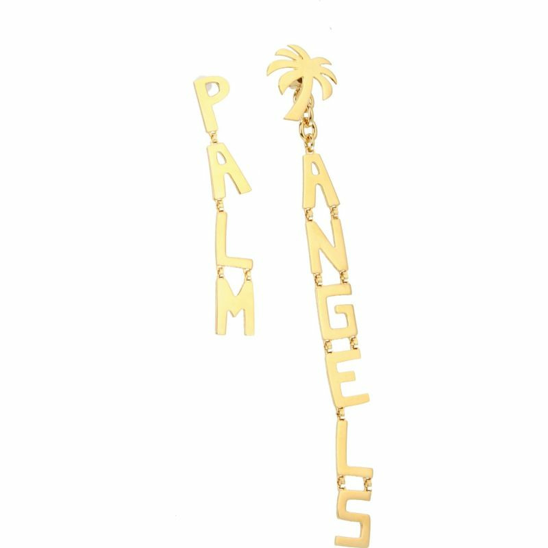 【義大利直送】全新品 棕櫚天使耳環女士黃銅金色-0