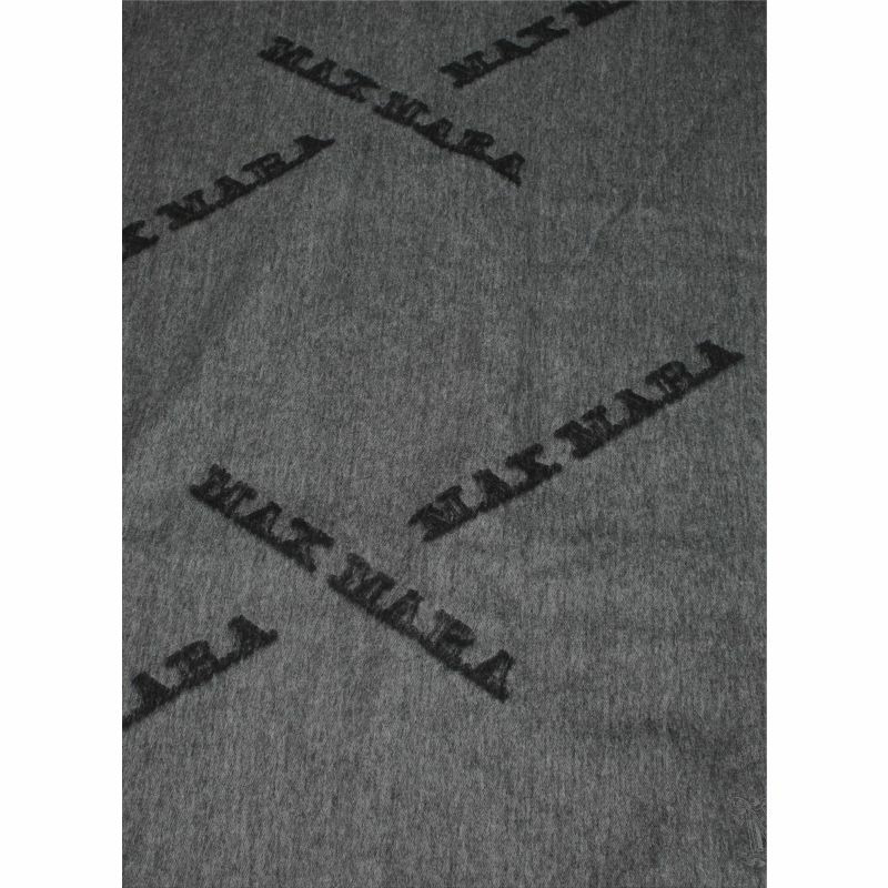 【義大利直送】全新品 Max mara 圍巾 wsklaus 女士羊絨灰黑色-1