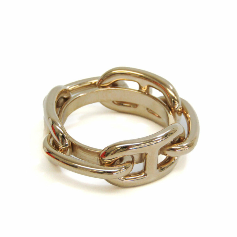 【日本直送】愛馬仕金屬圍巾戒指香檳金Lugate Shane Dunkle-0