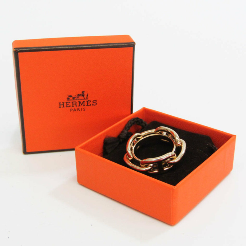 【日本直送】愛馬仕金屬圍巾戒指香檳金Lugate Shane Dunkle-7