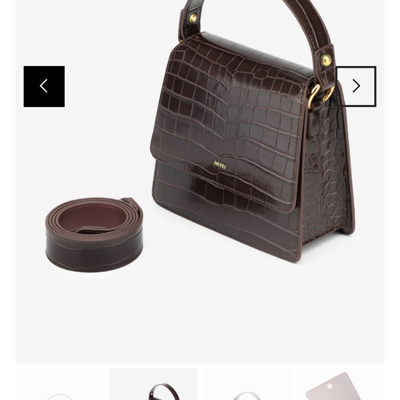 JW PEI Fae手提包巧克力色鱷魚紋 原盒原背帶*2 正品 原價$2800-3