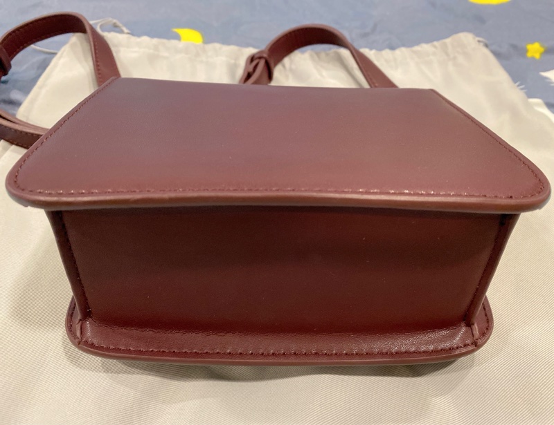 JW PEI -Kylee 斜跨包 咖酒紅 金扣 肩背包側背包小包-3