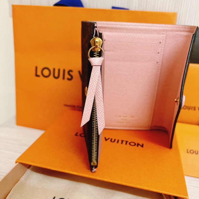 LV Victorine 短夾-粉色-2