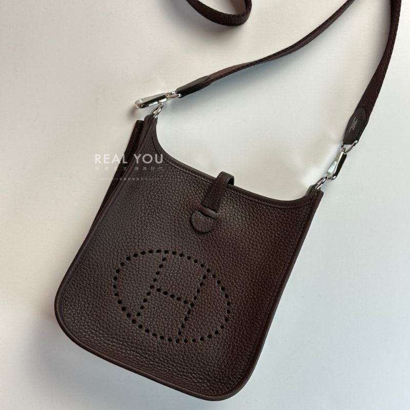 HERMES Mini evelyne - 馬鞍紅-0