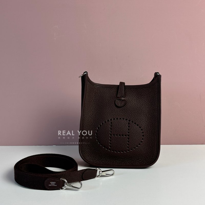 HERMES Mini evelyne - 馬鞍紅-1