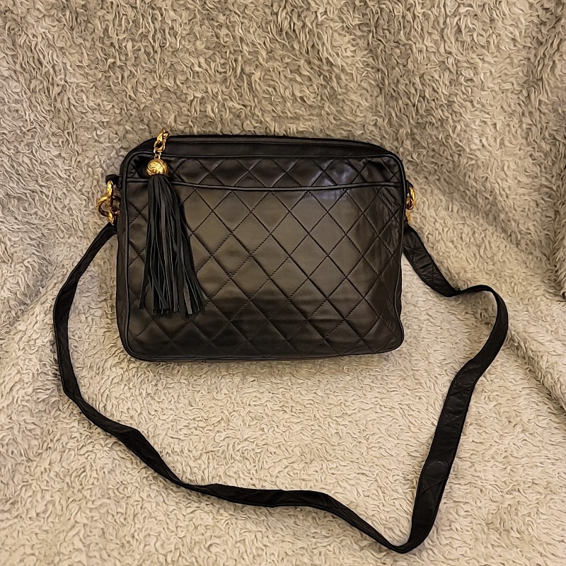 Chanel 香奈兒 金球流蘇相機包 側背包-0