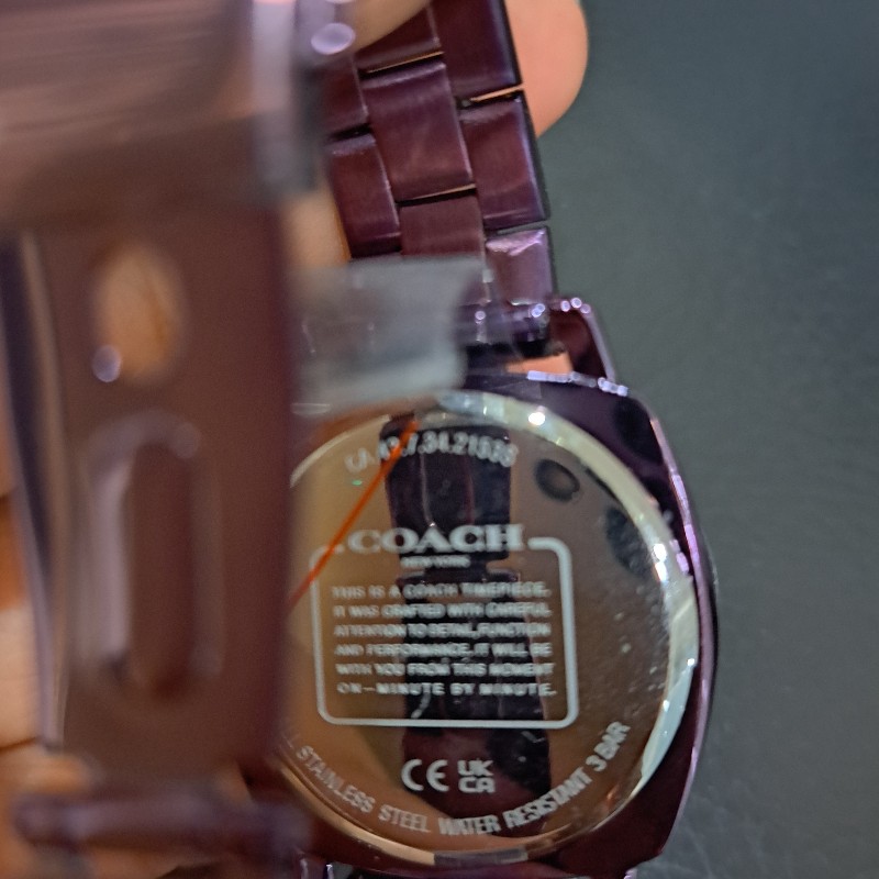 COACH鏈錶帶 紫色滿鑽全新-1