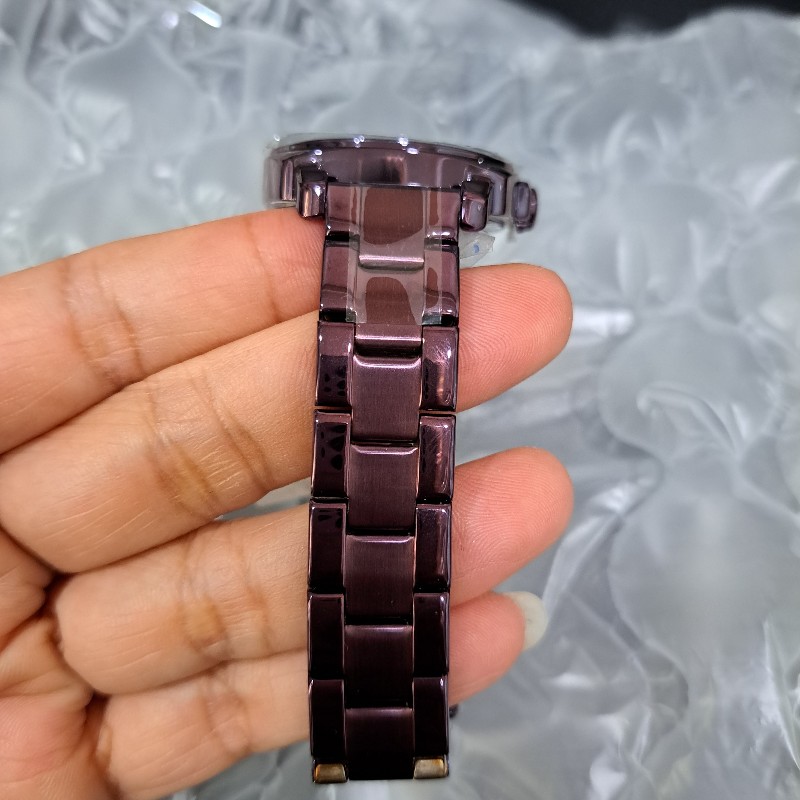 COACH鏈錶帶 紫色滿鑽全新-8