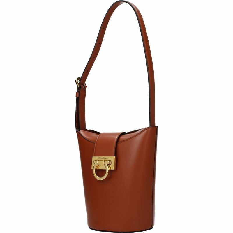 【義大利直送】全新品 Salvatore ferragamo 單肩包 trifolio 女士皮革棕褐色-2