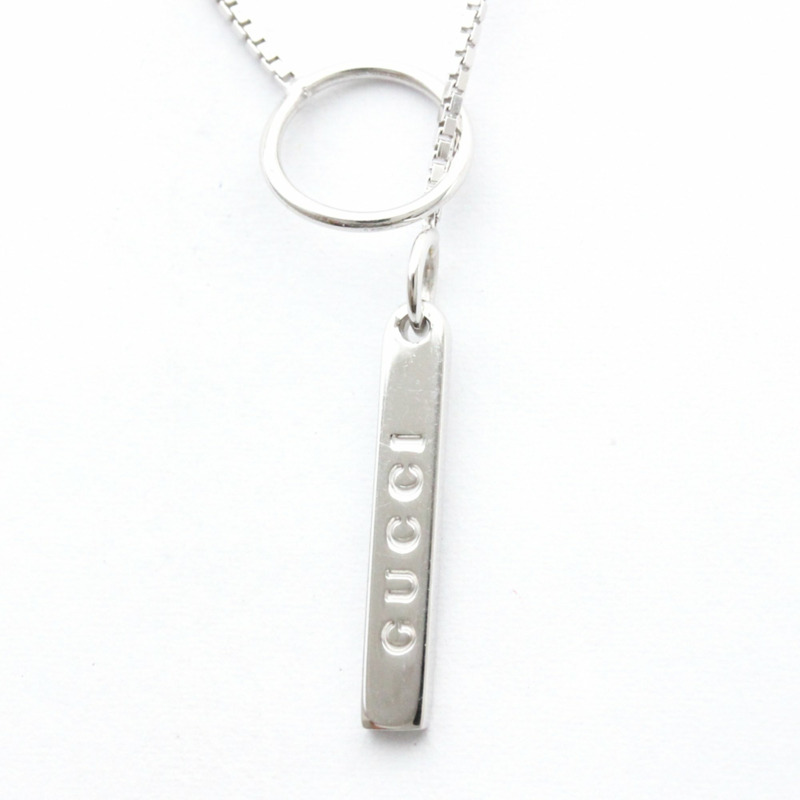 【日本直送】拋光 GUCCI 套索項鍊 18K 白金 WG 吊墜 BF559202-0