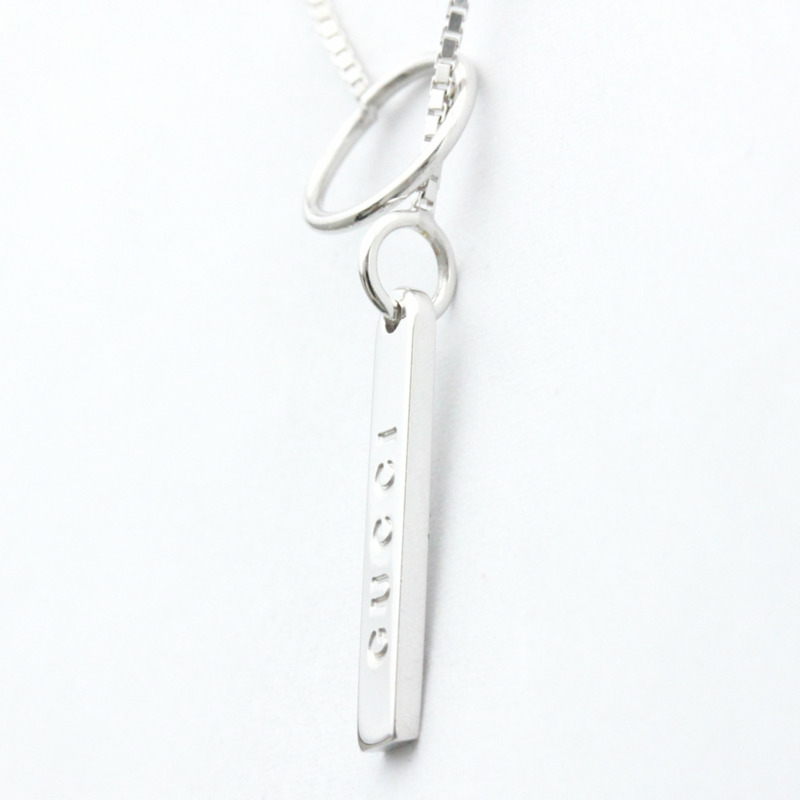 【日本直送】拋光 GUCCI 套索項鍊 18K 白金 WG 吊墜 BF559202-1