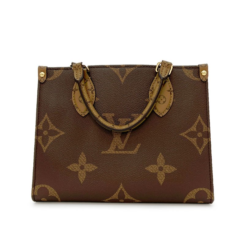 降價【LV】2023爆款 老花字紋 OnTheGo PM 三合一手提肩背購物二用包 M46373-1