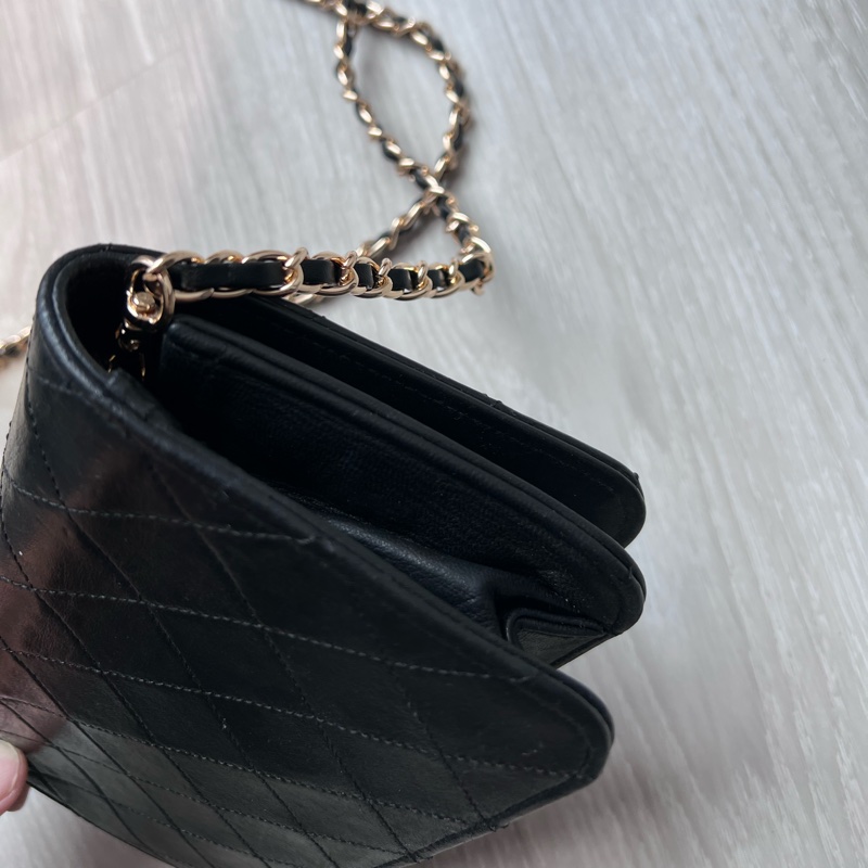 不議價 限時價 老香古董美包 Chanel vintage 有卡 19x12x5cm vintage方胖包 附保卡無雷標 有防塵套🤎🤎老香古董 都有正常使用痕跡-19