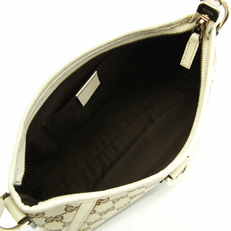 【日本直送】Gucci Abbey GG 圖案 130939 女士皮革，GG 帆布手提包深棕色，米白色-2