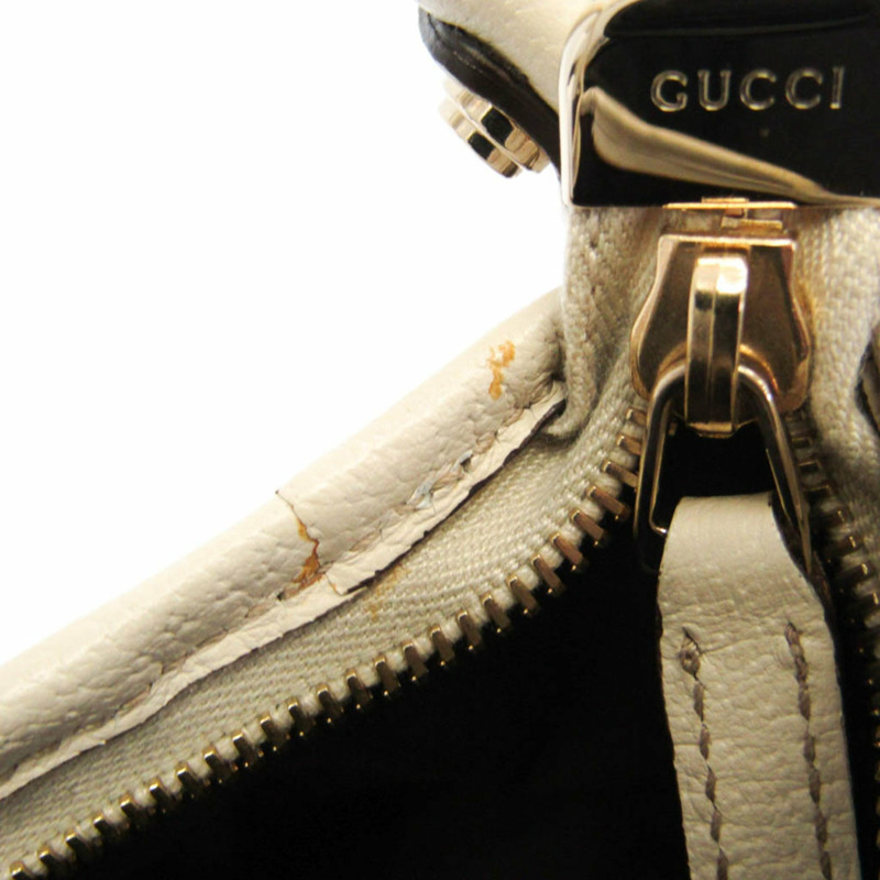 【日本直送】Gucci Abbey GG 圖案 130939 女士皮革，GG 帆布手提包深棕色，米白色-5