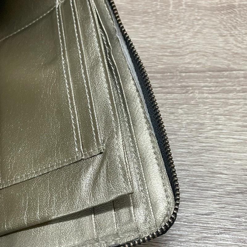 二手  羊皮  薄長夾-10