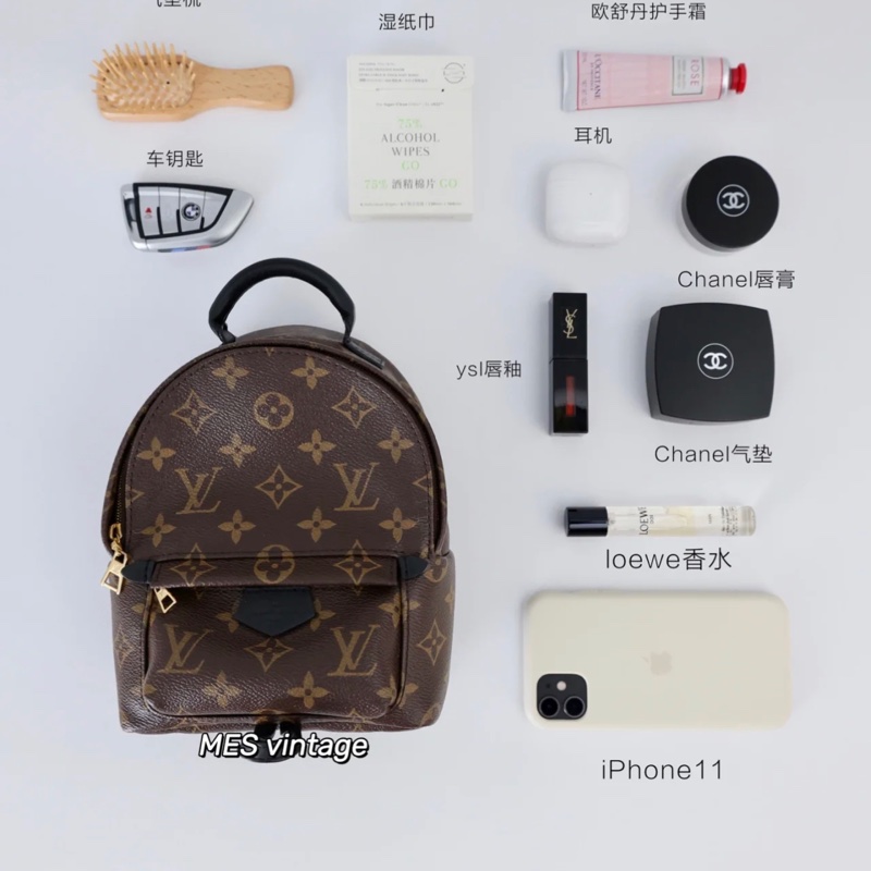 LV mini  後背包 小書包 <晶片款><新款拉鍊>-17