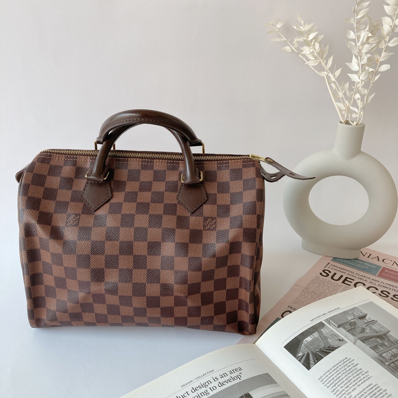 LV 格紋 speedy 30公分-0