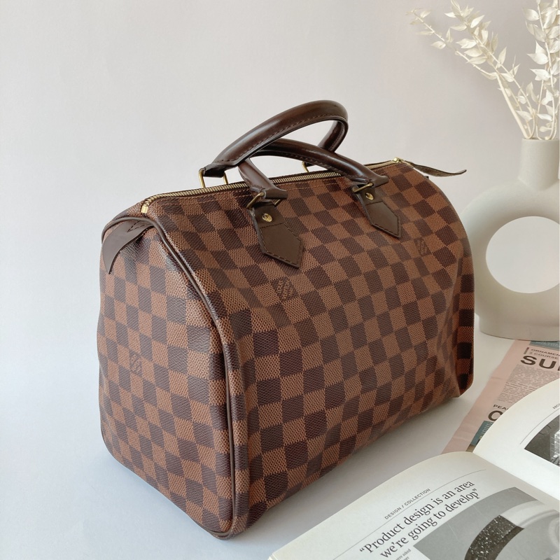 LV 格紋 speedy 30公分-1