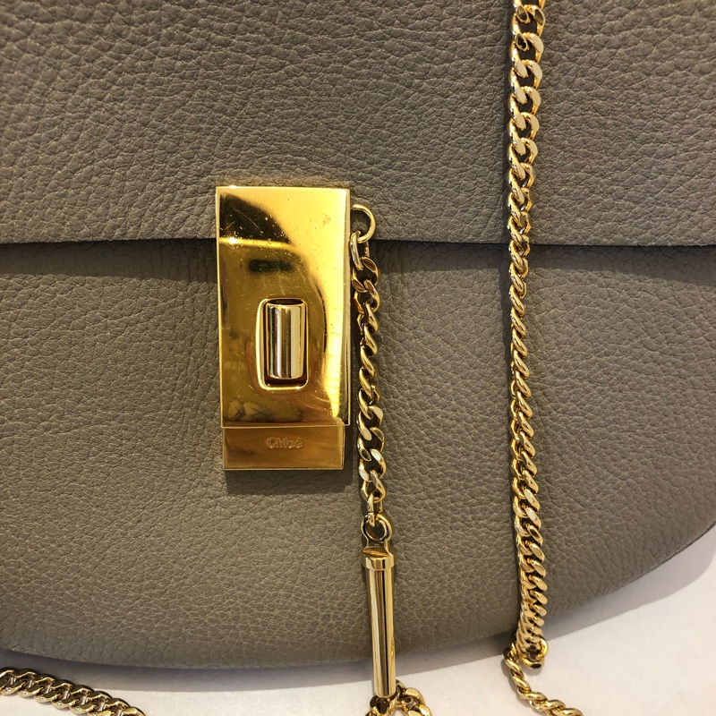 CHLOE drew shoulder bag小豬包 small 經典灰-2