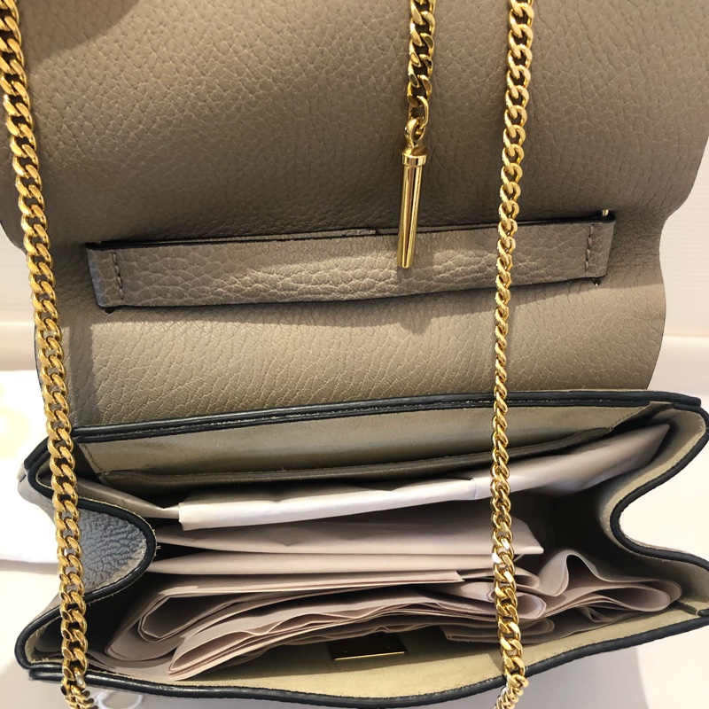 CHLOE drew shoulder bag小豬包 small 經典灰-3
