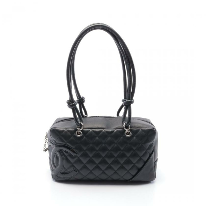 【日本直送】中古CHANEL[B]康鵬系列保齡球包肩包釉面-0