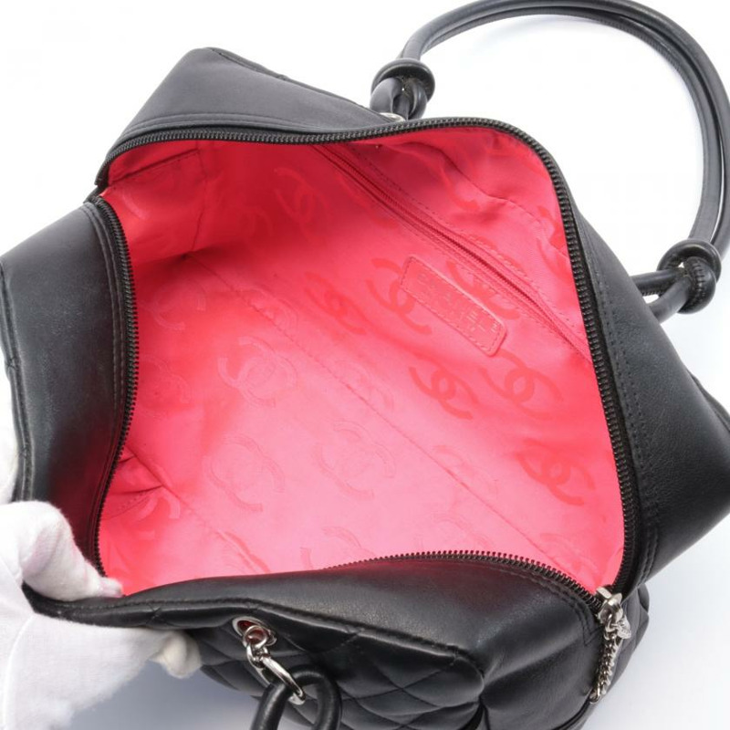 【日本直送】中古CHANEL[B]康鵬系列保齡球包肩包釉面-2