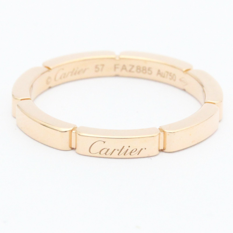【日本直送】Cartier Maillon Panthere 玫瑰金 (18K) 時尚無石戒指玫瑰金-0