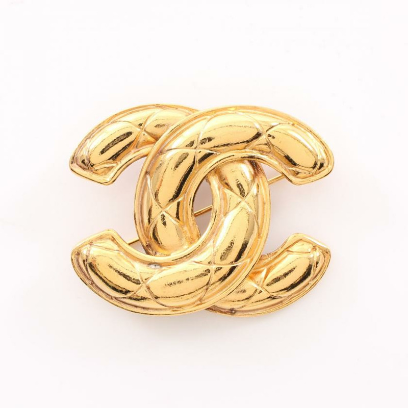 【日本直送】中古CHANEL[B]雙C標誌胸針-0
