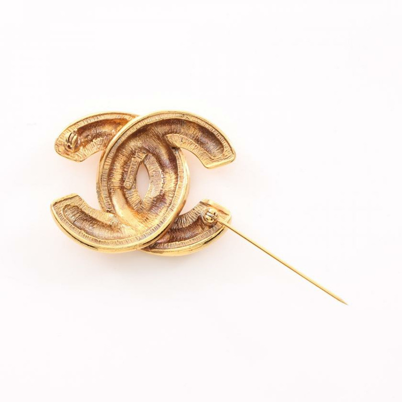 【日本直送】中古CHANEL[B]雙C標誌胸針-1