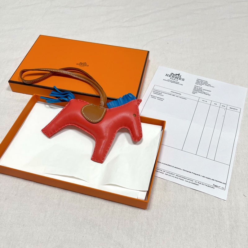 義大利官網購入 Hermes 愛馬仕 Rodeo MM 中馬 吊飾配件-0