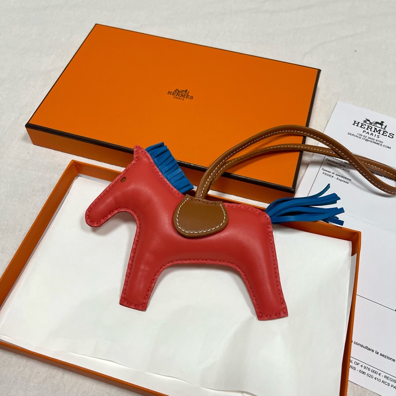 義大利官網購入 Hermes 愛馬仕 Rodeo MM 中馬 吊飾配件-4