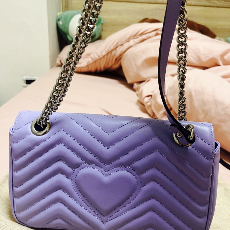 Gucci marmont 小型肩背包 紫色-1