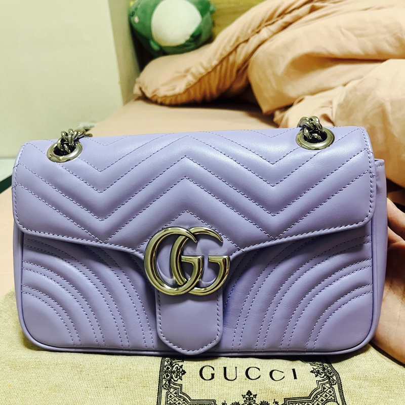 Gucci marmont 小型肩背包 紫色-6