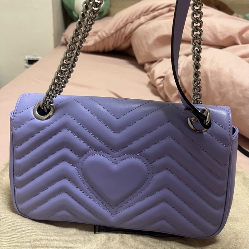 Gucci marmont 小型肩背包 紫色-12