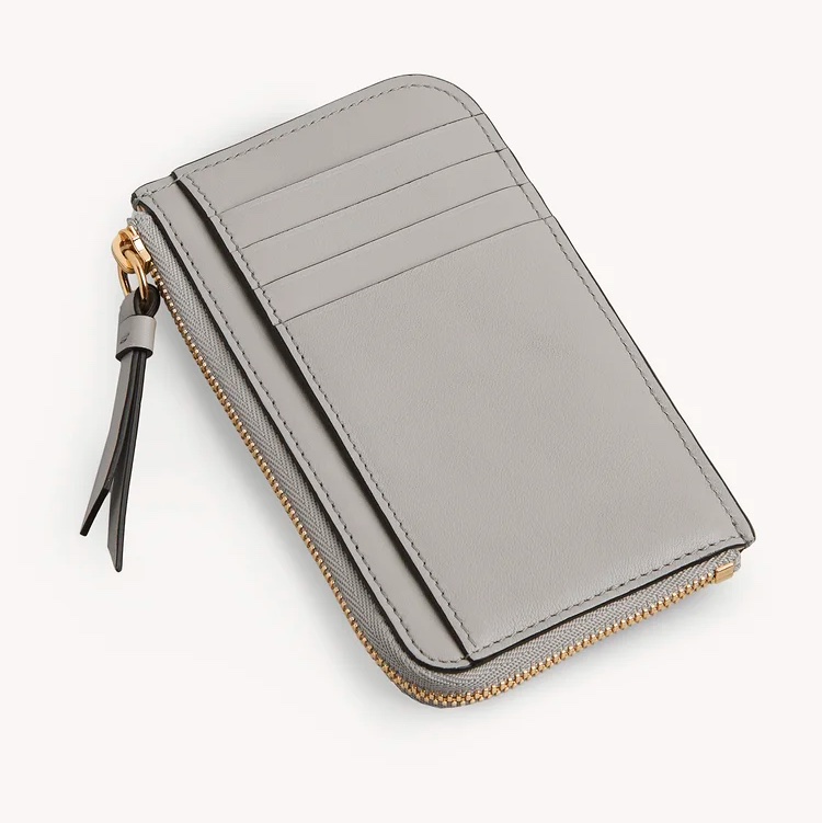 Chloe C card holders 鱷魚壓紋零錢包 卡片夾 stormy grey 大象灰 霧霾灰-1